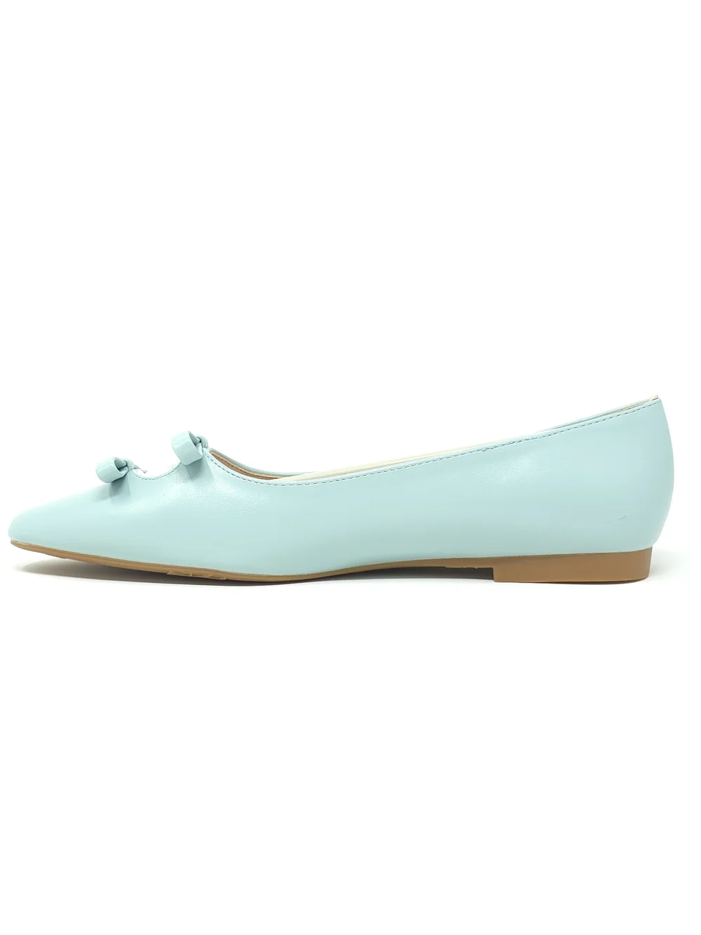 NWT C. Paravano Double Bow Cutout Ballet Flats Emma Blue 39.5 US 9